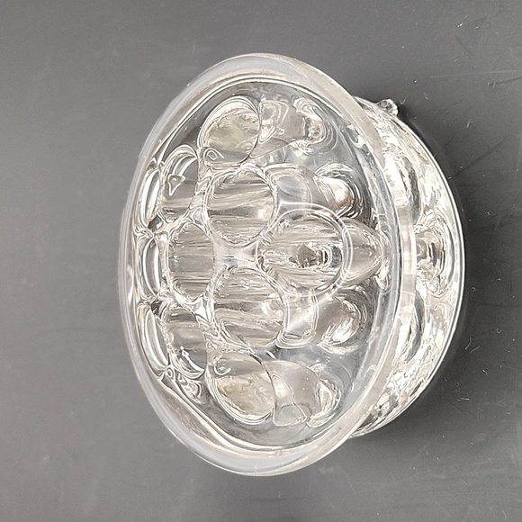 Vintage Clear Glass Footed Flower Frog 11 holes - Picture 4 of 8